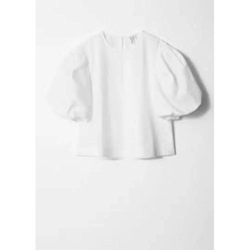 & Other Stories Blouse Women Size 6 White Paris Atelier Ruffle Sleeve Cotton Top